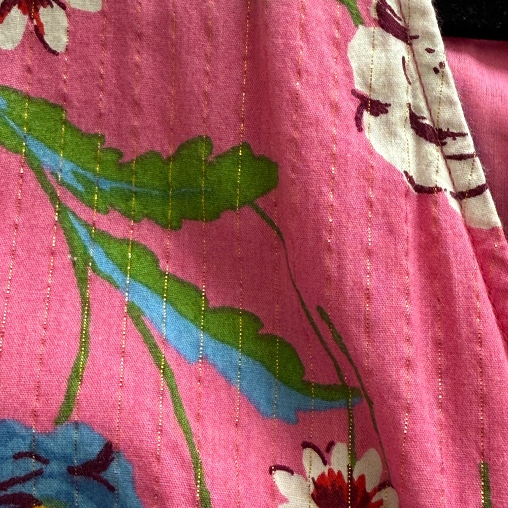 Draper James Jordan Long-Sleeve Wrap Dress in Lurex Stripe - Picture 5 of 11